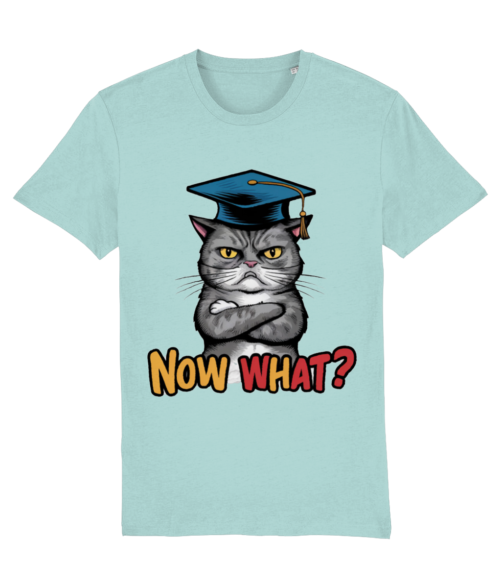 Tricou pentru absolvenți nedumeriți „Now what?” - imagine 7