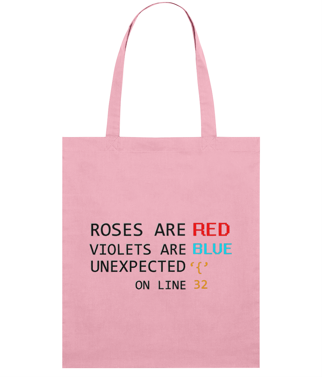 Sacoșă din bumbac „Roses are red, violets are blue” - imagine 3