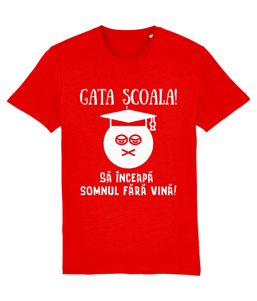 Tricou unisex pentru absolvenți „Gata școala!” - imagine 3
