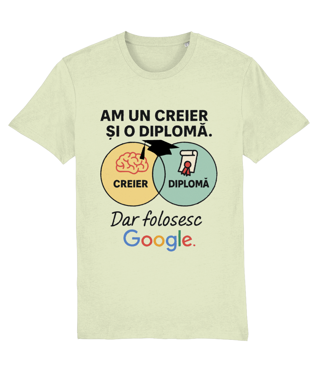 Tricou unisex „Creier și diplomă” - imagine 3