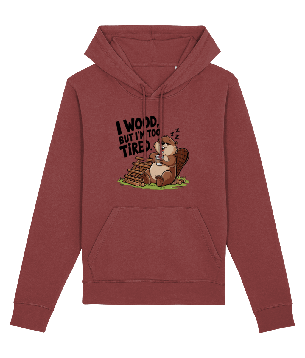 Hanorac unisex „I wood, but I'm too tired” - imagine 8