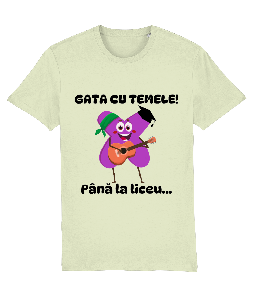 Tricou amuzant personalizat absolvire gimnaziu clasa a 8a baieti fete Gata cu temele Pana la liceu