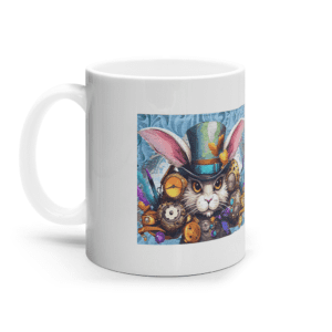 Cană ceramică albă „Evil Easter Bunny”