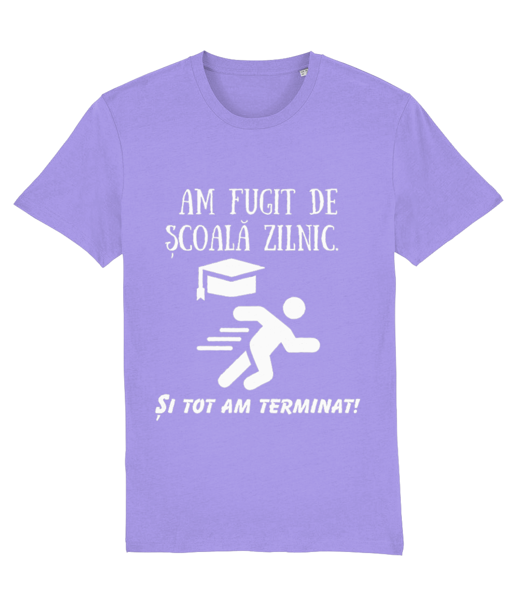 Tricou unisex „Am fugit de școală zilnic” - imagine 3