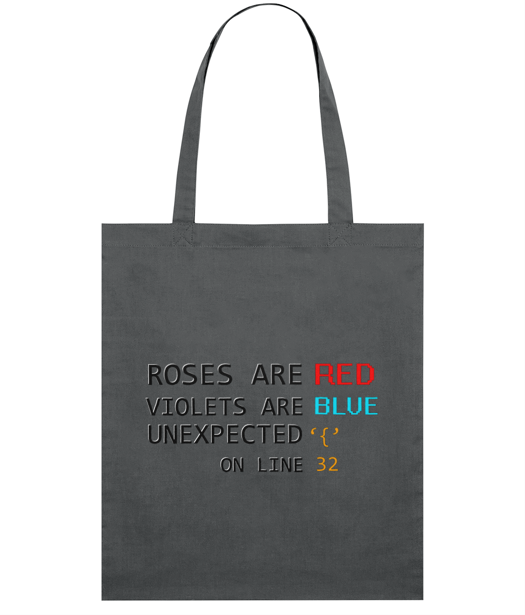 Sacoșă din bumbac „Roses are red, violets are blue” - imagine 5