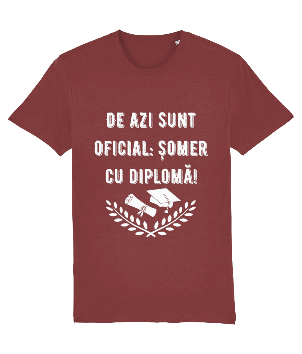 Tricou unisex „Șomer cu diplomă” - imagine 9