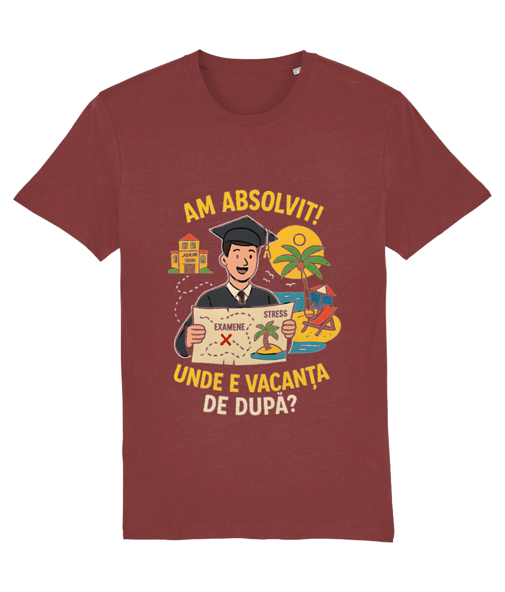 Tricou unisex „Am absolvit! Unde e vacanța de după?” - imagine 2