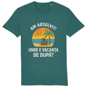 Tricou unisex „Am absolvit. Unde e vacanța de după?”
