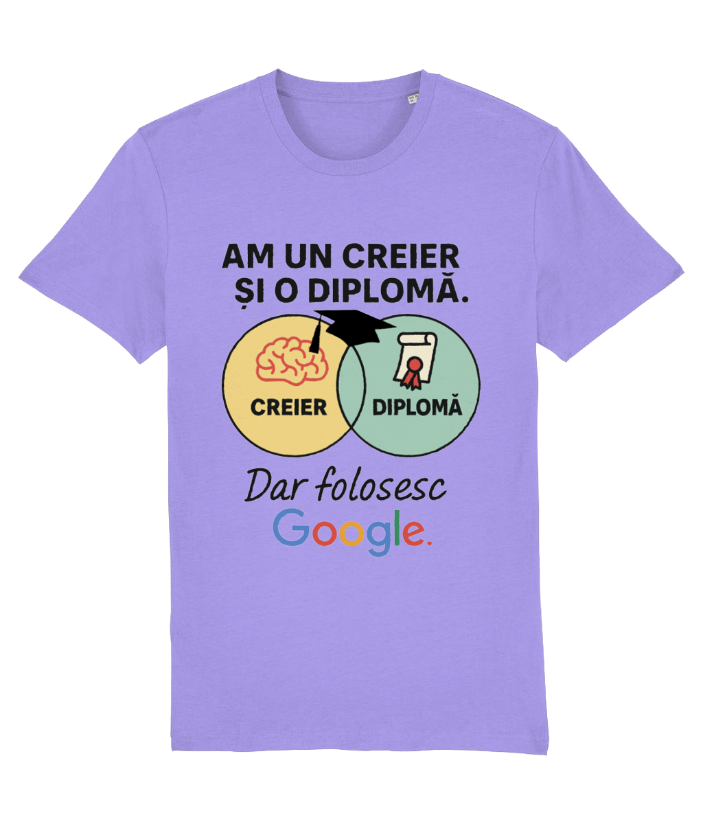 Tricou unisex „Creier și diplomă” - imagine 5