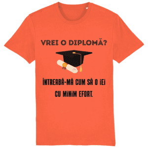 Tricou unisex „Vrei o diplomă?”