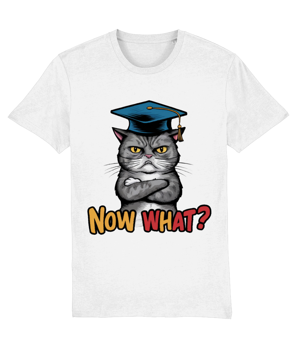 Tricou pentru absolvenți nedumeriți „Now what?” - imagine 2