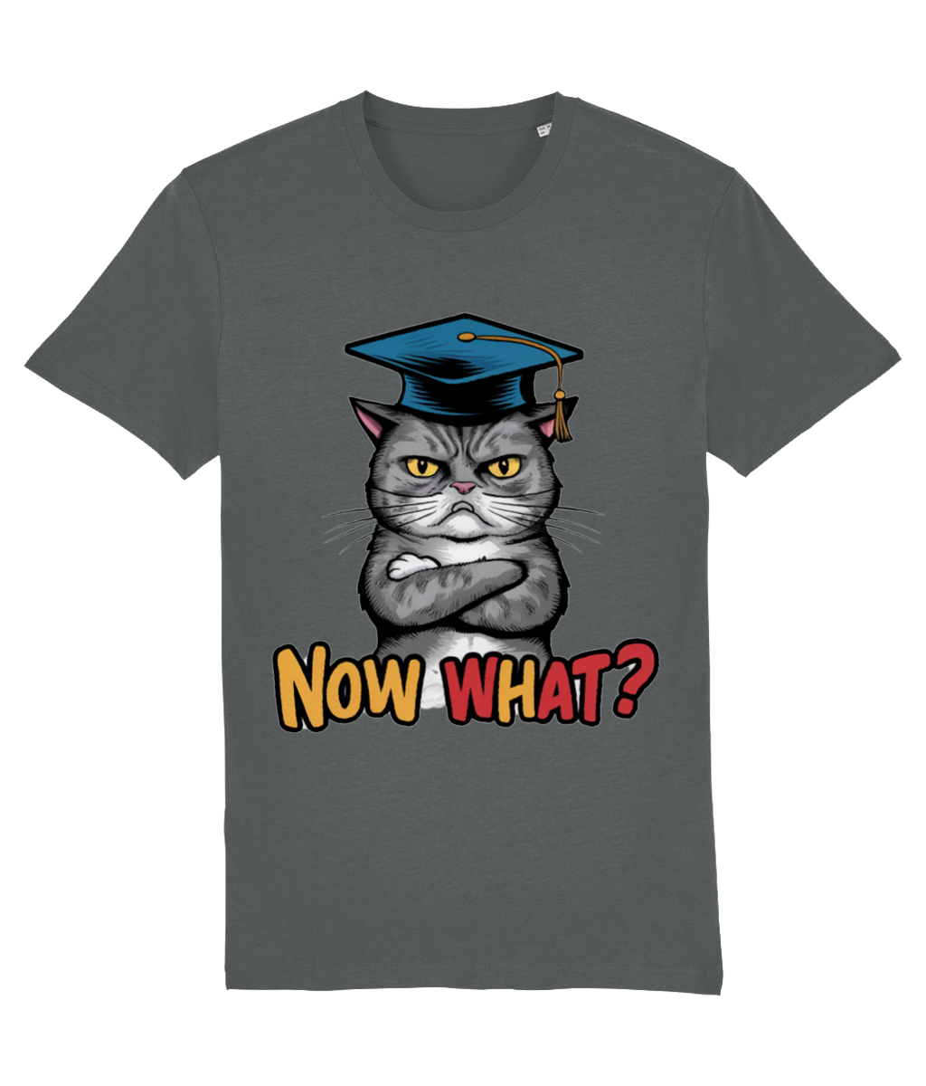 Tricou pentru absolvenți nedumeriți „Now what?” - imagine 11