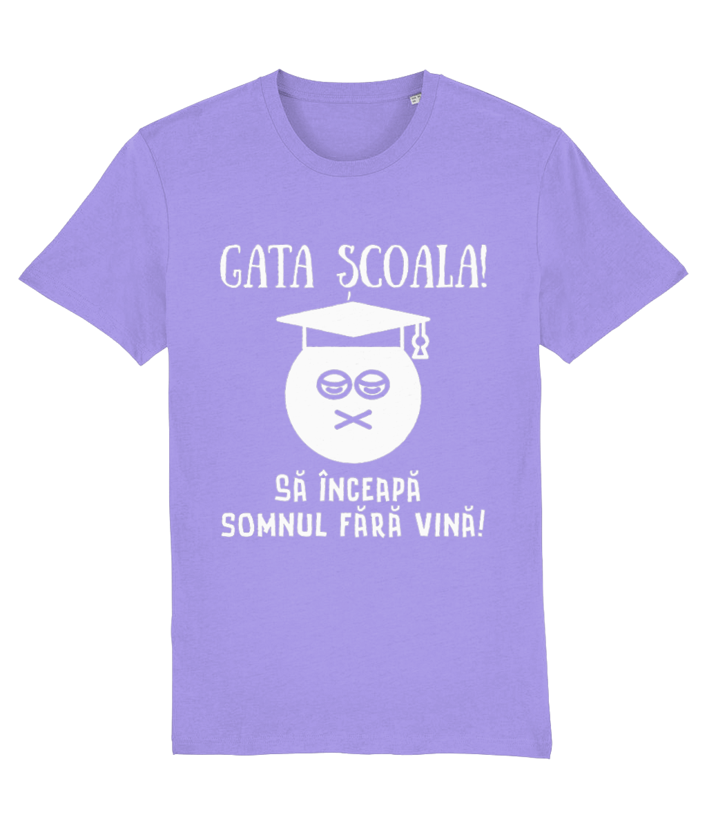 Tricou unisex pentru absolvenți „Gata școala!” - imagine 4