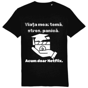 Tricou unisex: „Viața mea temă, stres, panică”