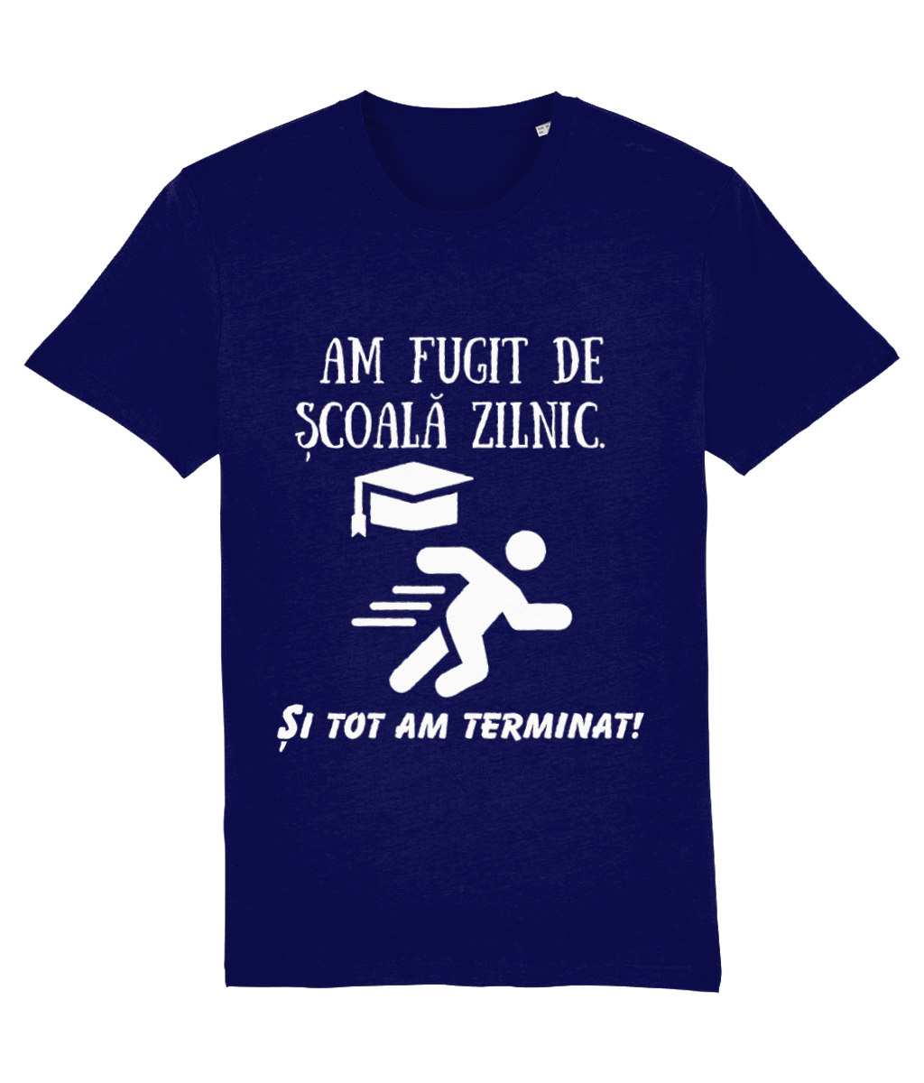 Tricou unisex „Am fugit de școală zilnic” - imagine 5