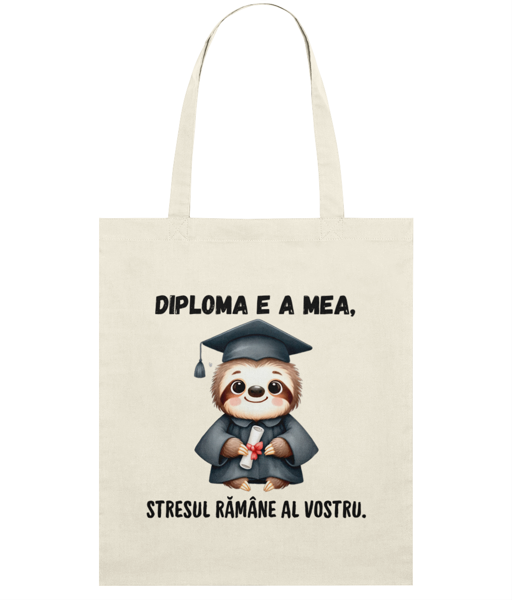 Sacoșă din bumbac „Diploma e a mea” - imagine 5