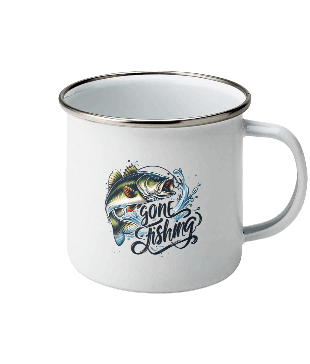 Cană emailată „Gone fishing” - imagine 3