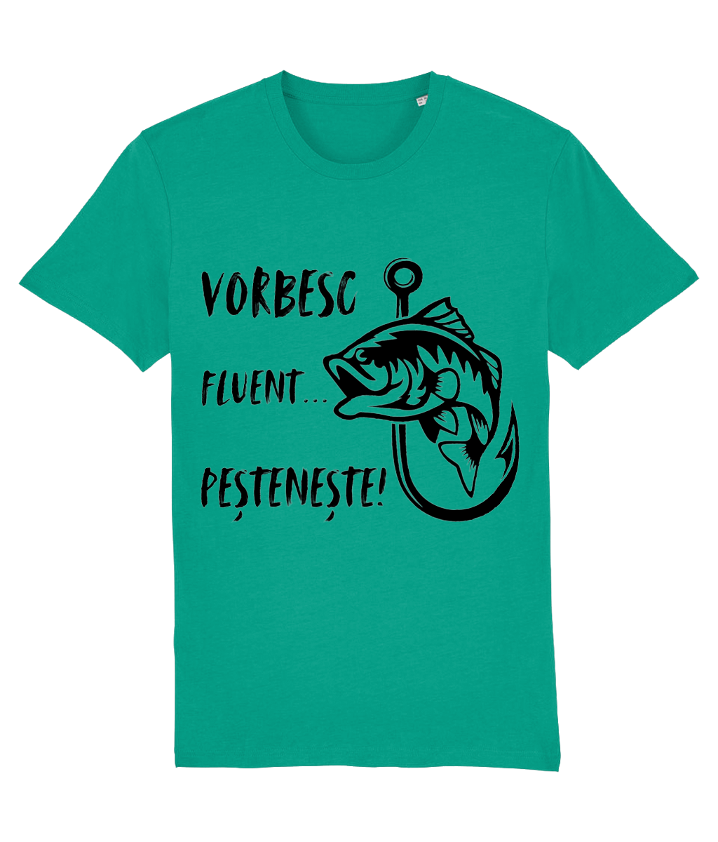 Tricou personalizat cadou pentru iubitorii de peste si pescuit pescari amatori si profestionist vorbesc fluent pesteneste pesteneasca