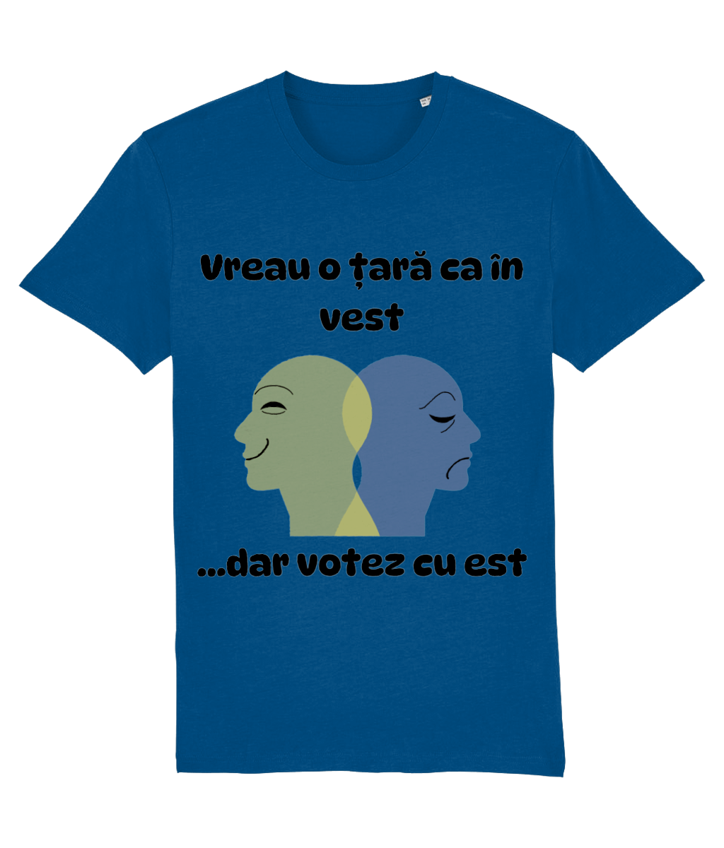 Tricou „Vreau o țară ca în vest... dar votez cu est” - imagine 5