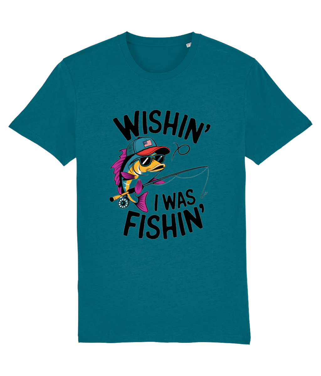 Tricou „Wishin' I was fishin'” - imagine 4