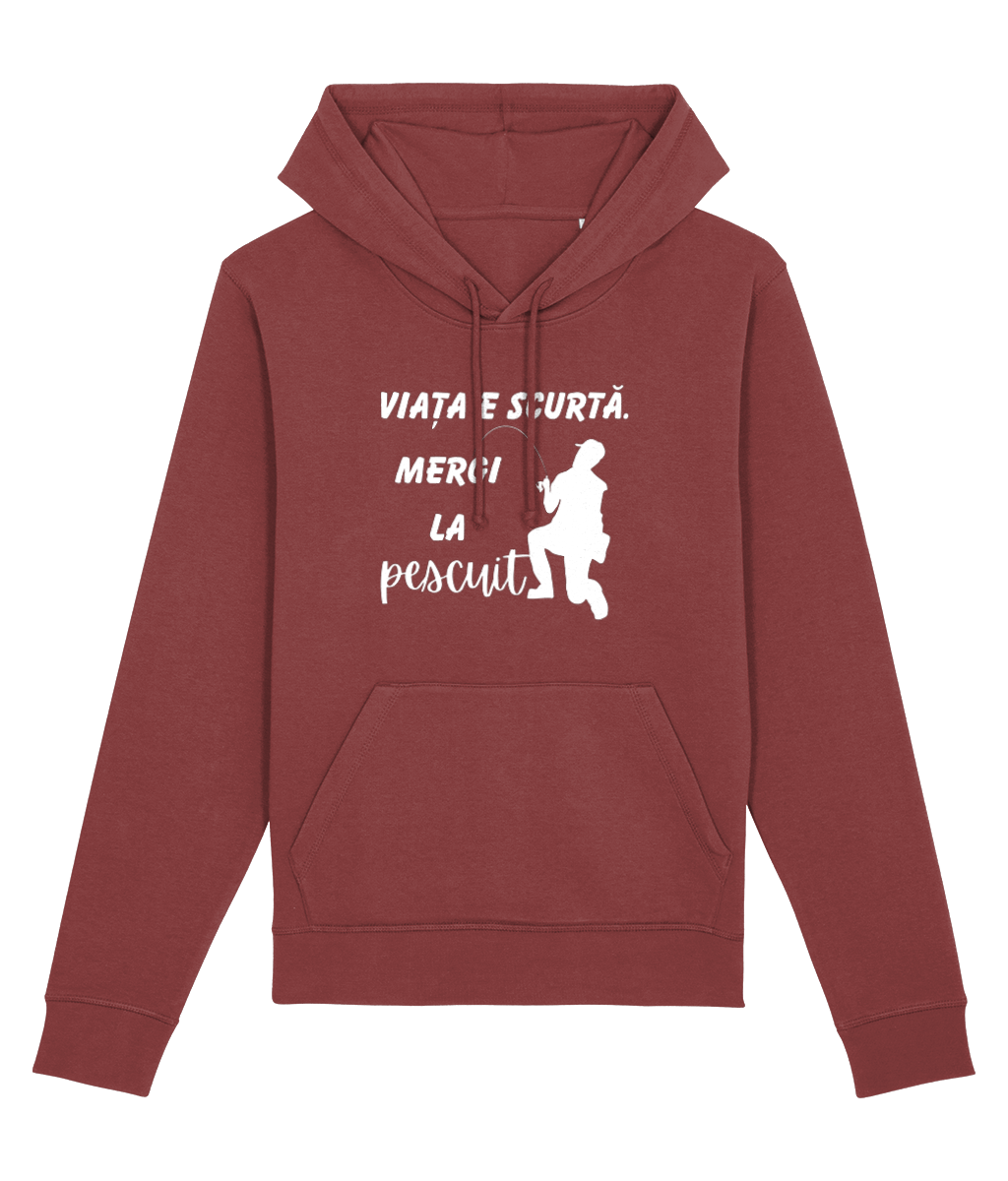 Hanorac barbati femei iubitori de pescuit pescare profesionisti si amatori pasionati Viata e scurta mergi la pescuit