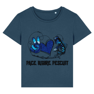Tricou damp „Pace, iubire, pescuit”