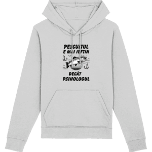 Hanorac „Pescuitul e mai ieftin decât psihologul”