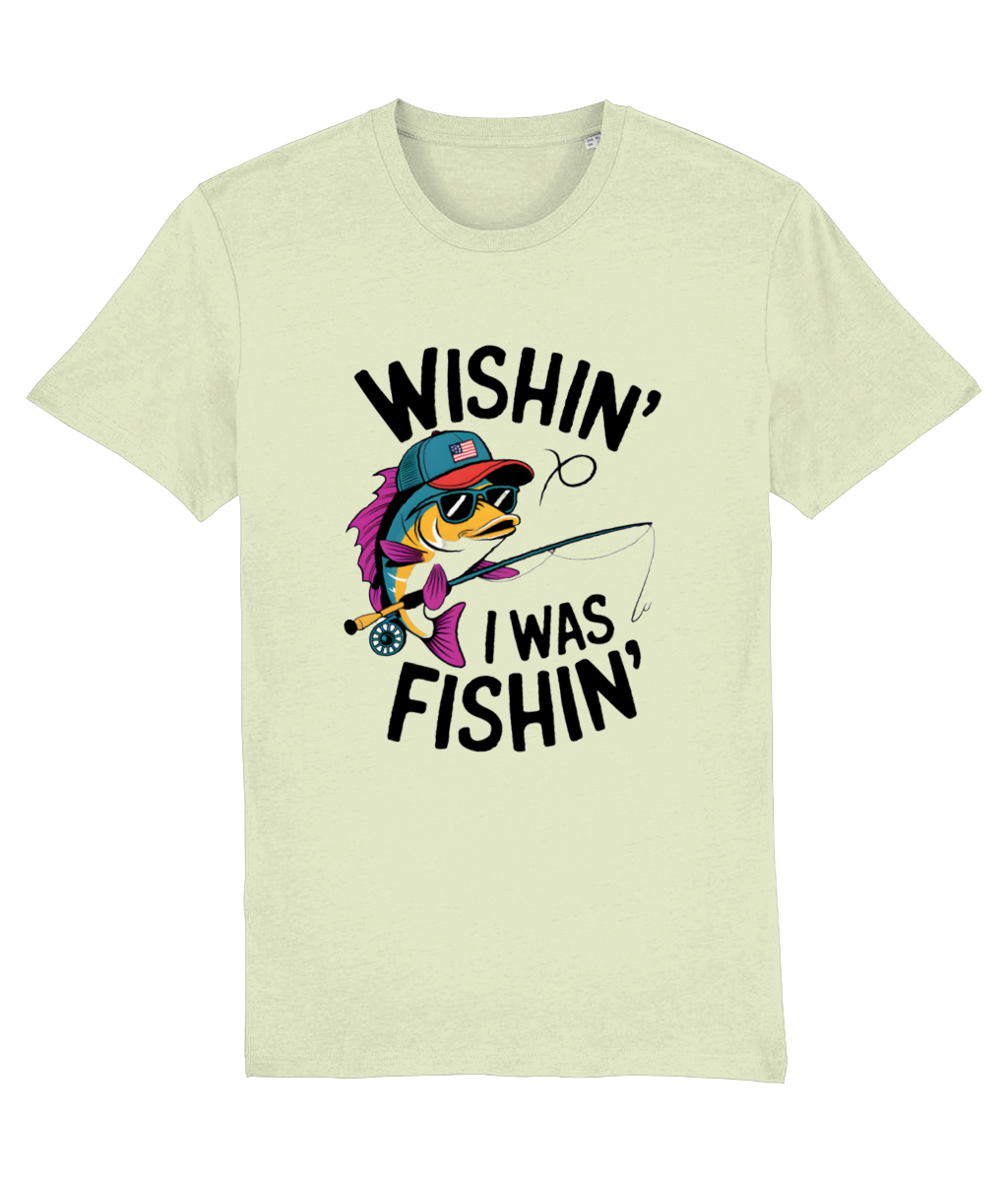 Tricou „Wishin' I was fishin'” - imagine 2