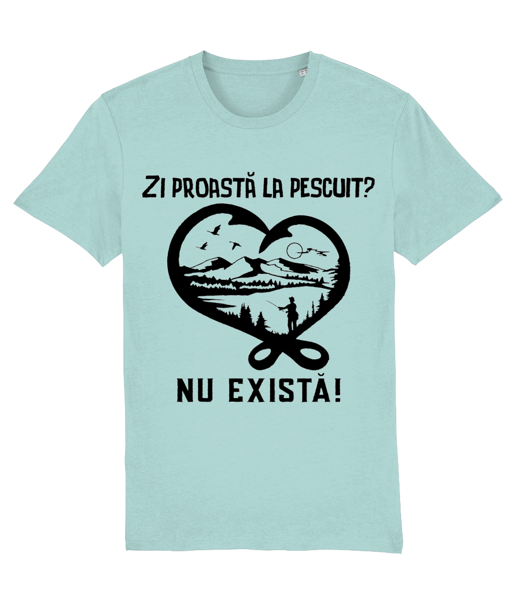 Tricou personalizat cadou pentru pescari amatori si profesionisti pasionati iubitori de peste si pescuit Zi proasta la pescuit? Nu exista