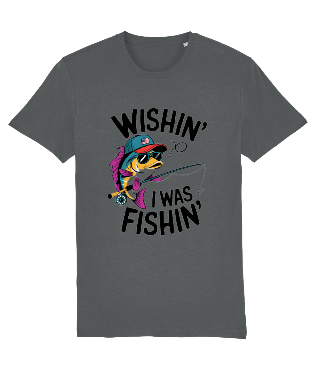 Tricou „Wishin' I was fishin'” - imagine 10