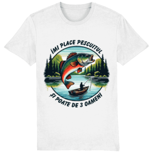 Tricou „Îmi place pescuitul și poate de 3 oameni”