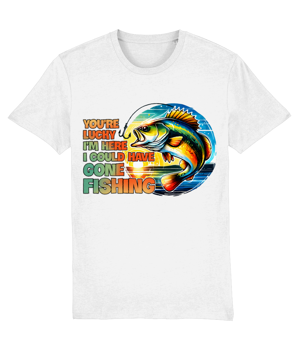 Tricou „You are lucky I am here, I could have gone fishing” - imagine 2