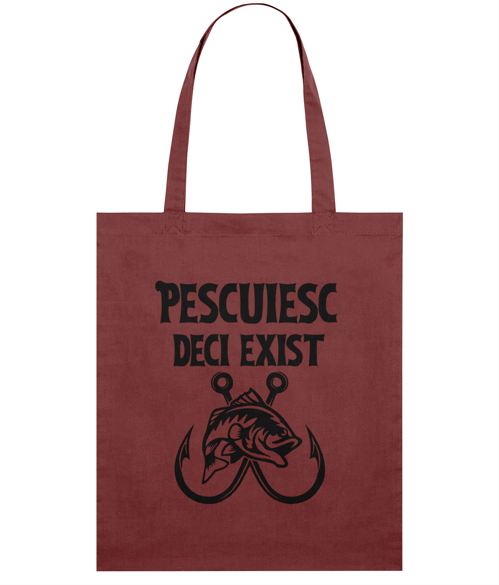 Sacoșă din bumbac „Pescuiesc. Deci exist” - imagine 7