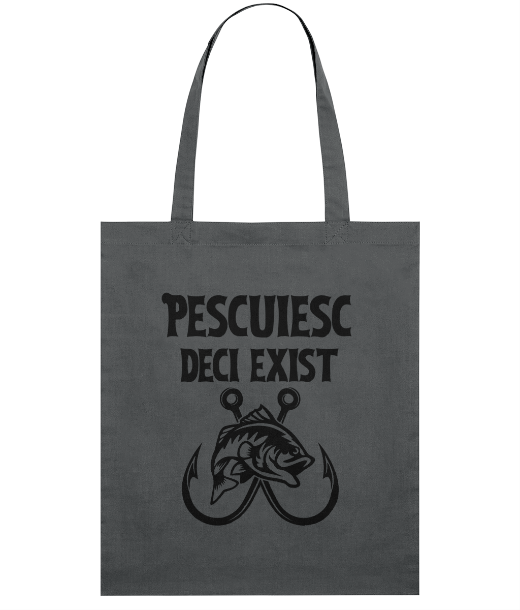 Sacoșă din bumbac „Pescuiesc. Deci exist” - imagine 8