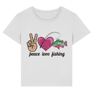 Tricou damă „Peace, love, fishing”