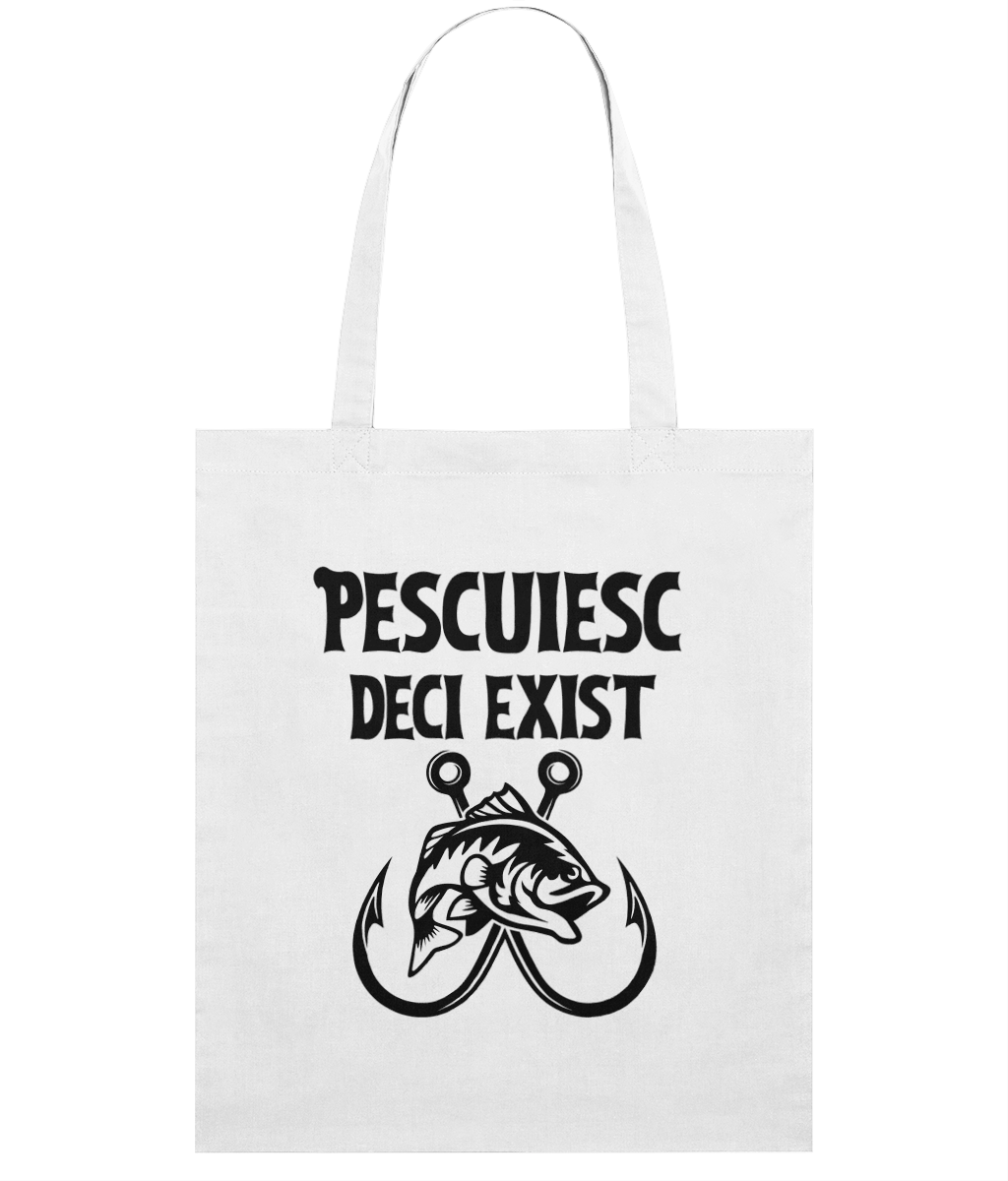 Sacoșă din bumbac „Pescuiesc. Deci exist” - imagine 2
