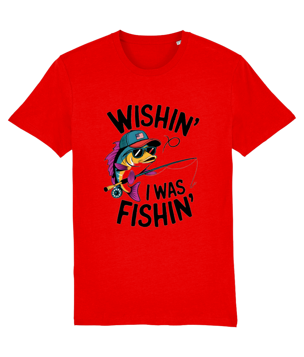 Tricou „Wishin' I was fishin'” - imagine 3